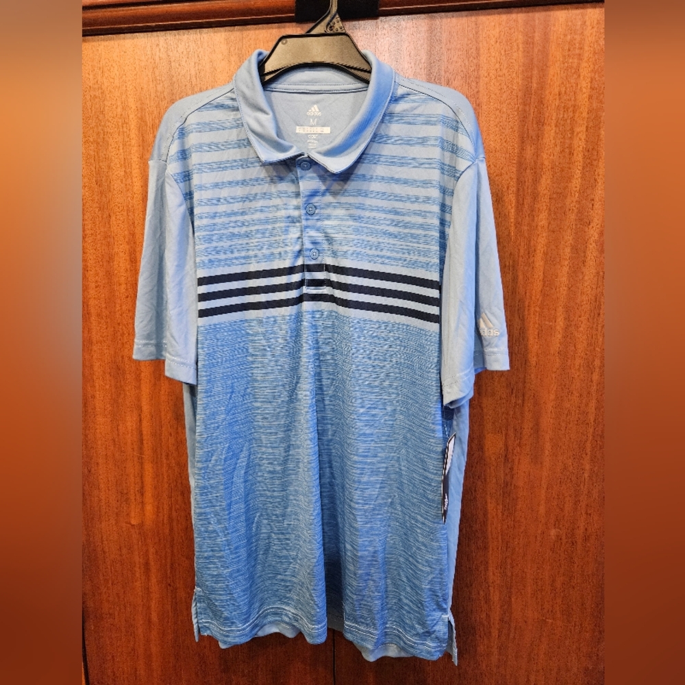 Adidas Golf Polo Shirt Blue Men's Size MEDIUM